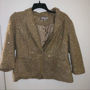 Gold Sparkly Blazer Jacket